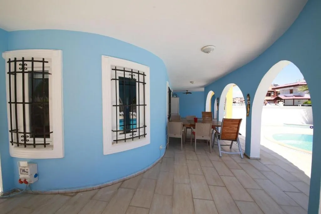 Villa Exterior and Blue Sky